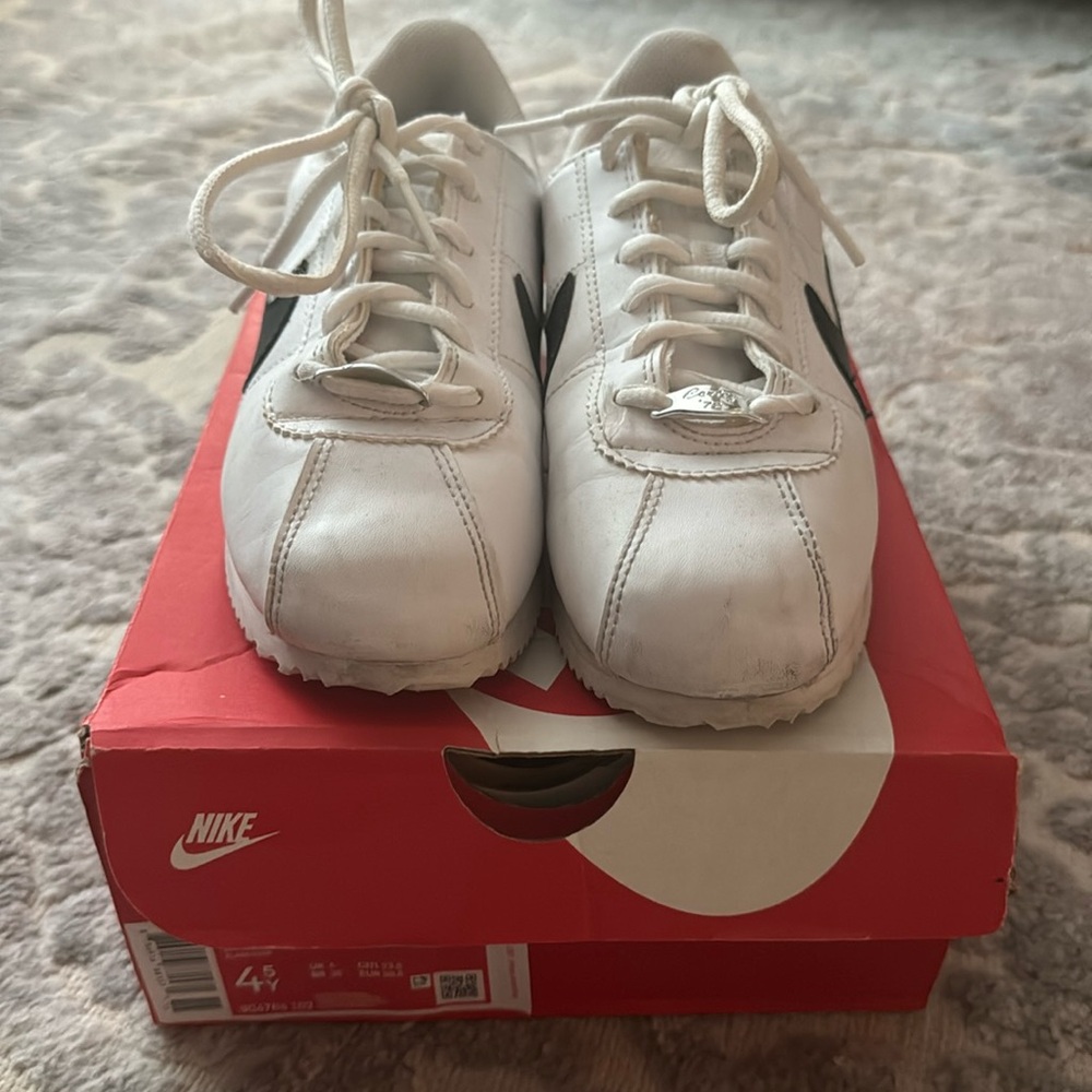 White Nike Cortez size 4.5Y